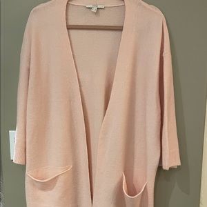 Esprit size L blush pink never worn knee length cardigan.   Soo soft.